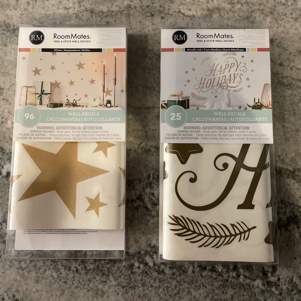 Holiday NWT Peel and Stick Decals
